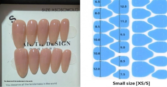 Ombre Natural-looking Handmade Wearable Nails
