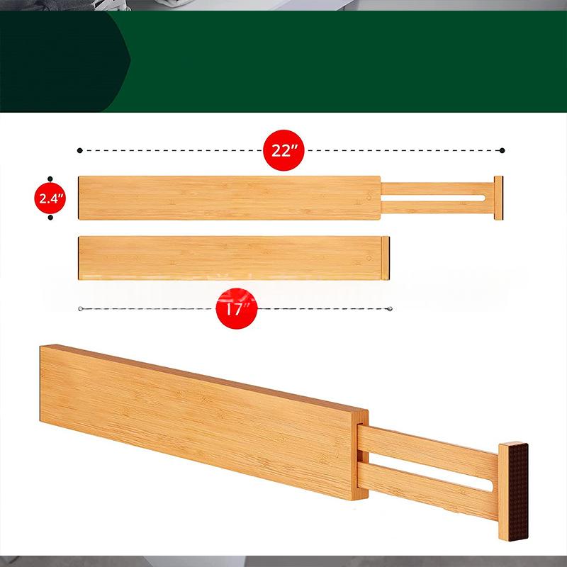Bamboo Drawer Divider Kitchen Drawer Organizer 4