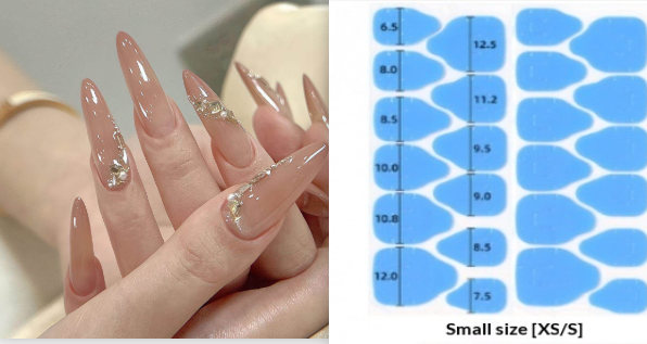 Gradient-sequined High-end Purely Handmade Wearable Nails