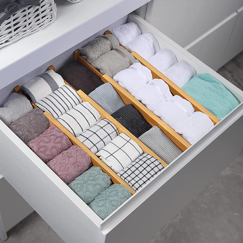 Bamboo Drawer Divider Kitchen Drawer Organizer 5