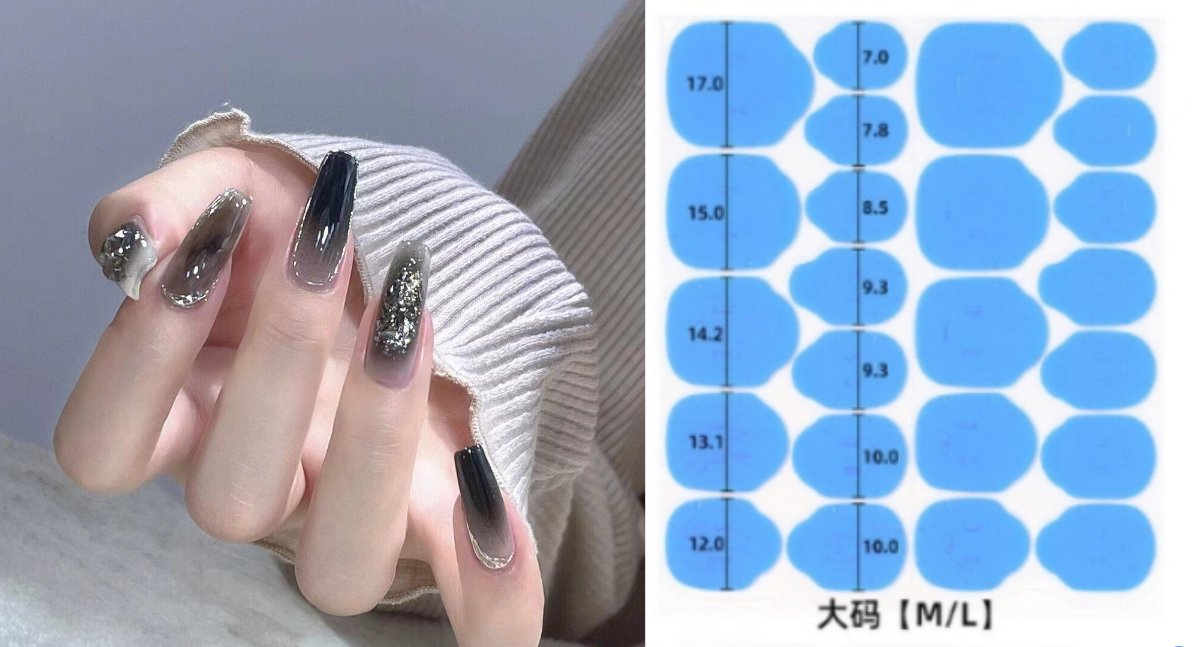 Handmade Press-on Nails That Brighten The Complexion With A Dark And Niche Aesthetic