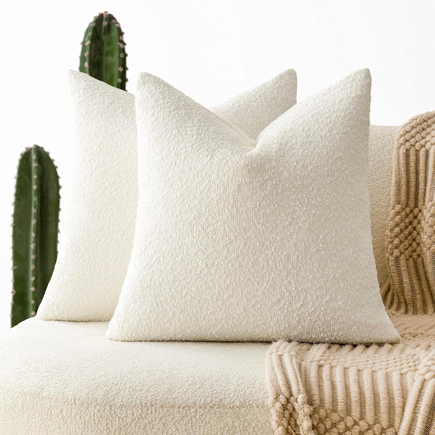 High-end Thick Faux Lambswool Pillow Cover