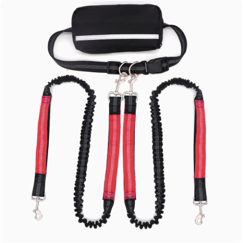 Reflective Dog Running Leash Set Night Running Waist Pack 5