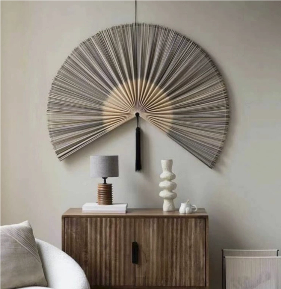 Decorative Hanging Fan For Tea Rooms Wall-Mounted Craft Fan Creative Decorative Hanging Ornament - image 12