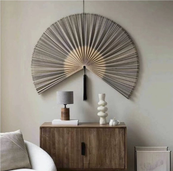 Decorative Hanging Fan For Tea Rooms Wall-Mounted Craft Fan Creative Decorative Hanging Ornament - image 22