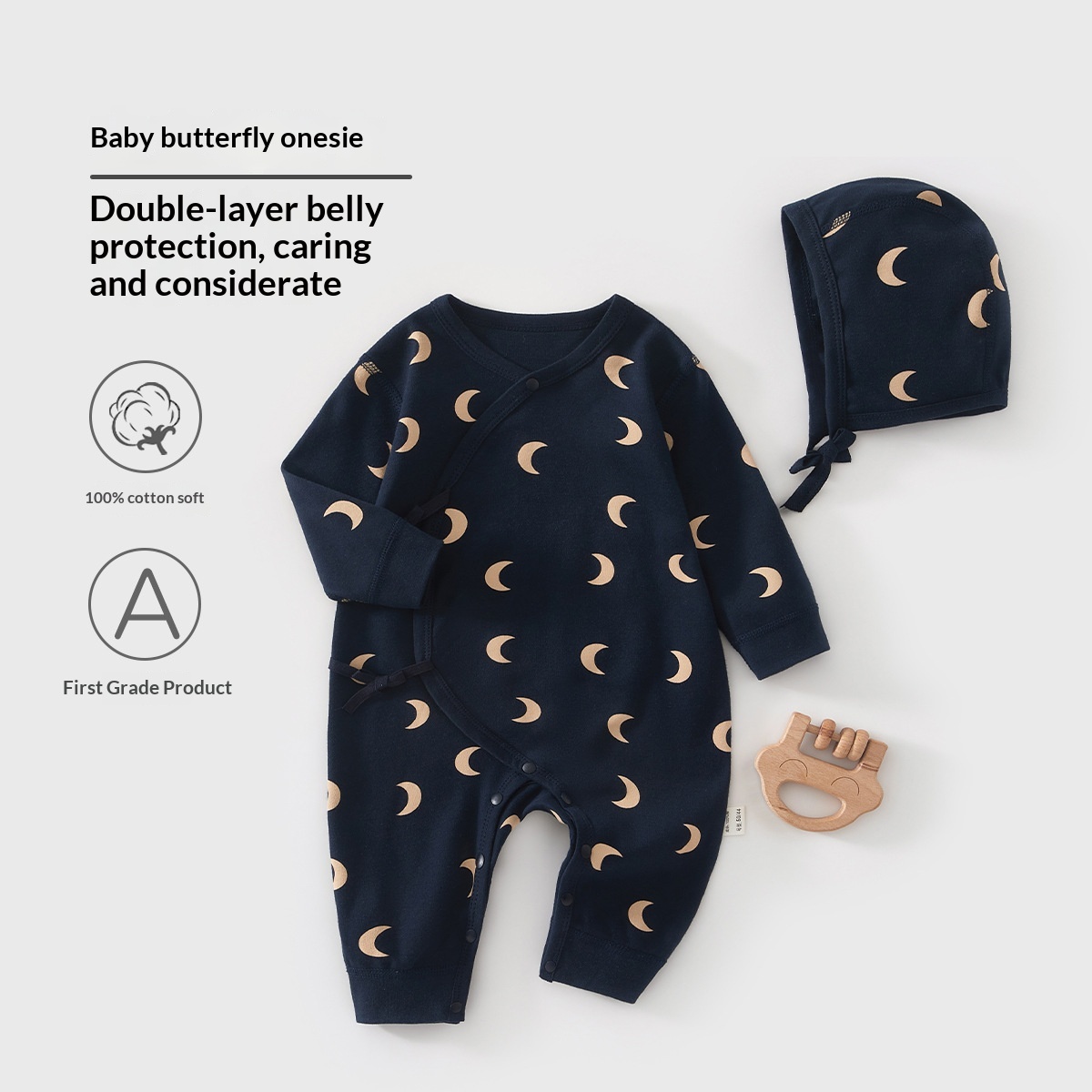 Baby Clothes Pure Cotton Class A Spring Romper For Newborns 3
