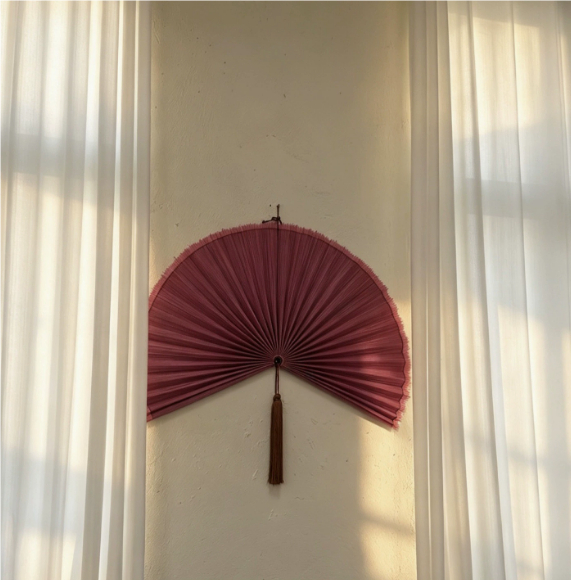 Decorative Hanging Fan For Tea Rooms Wall-Mounted Craft Fan Creative Decorative Hanging Ornament - image 5