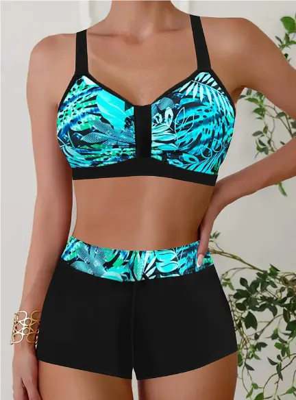 Women's Fashion Trend Two-piece Hot Spring Swimsuit