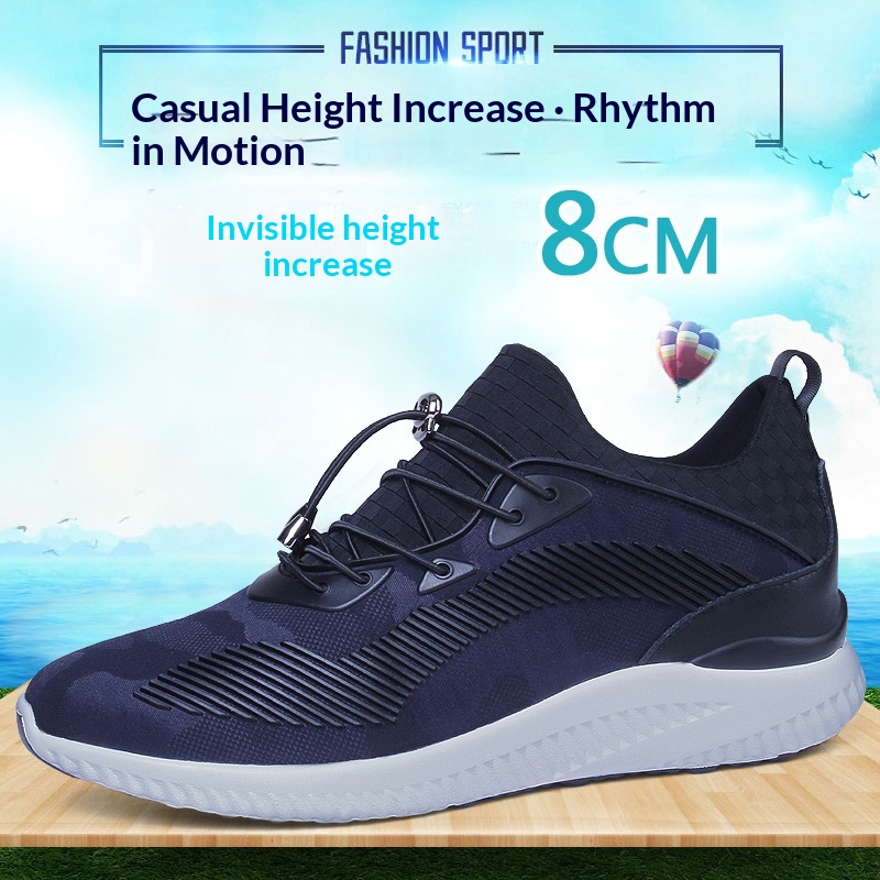 Summer Invisible-height-increasing Mens Casual Mesh Shoes