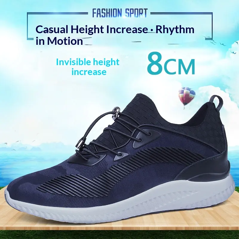 Summer Invisible-height-increasing Mens Casual Mesh Shoes