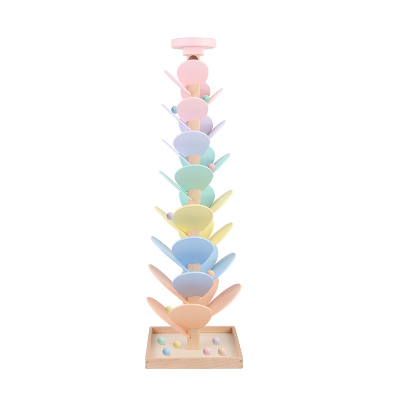 Solid Wood Rainbow Music Tree DIY Assembled Petal Toy 4