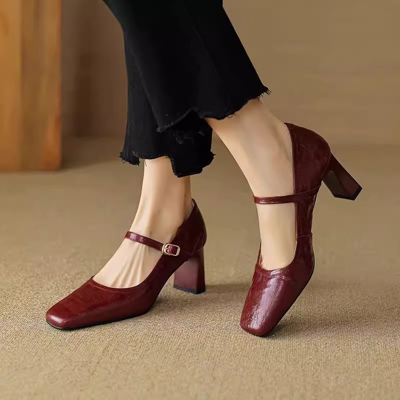 Sheepskin Mary Jane Heels, picture 7 of 8