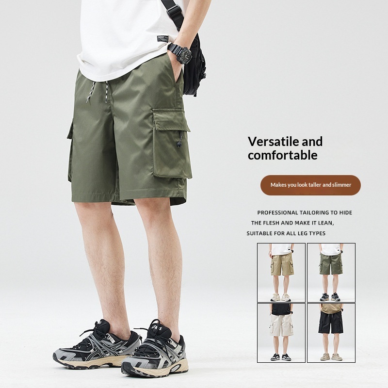 Summer Straight-leg Relaxed High-street Five-pocket Capri Pants