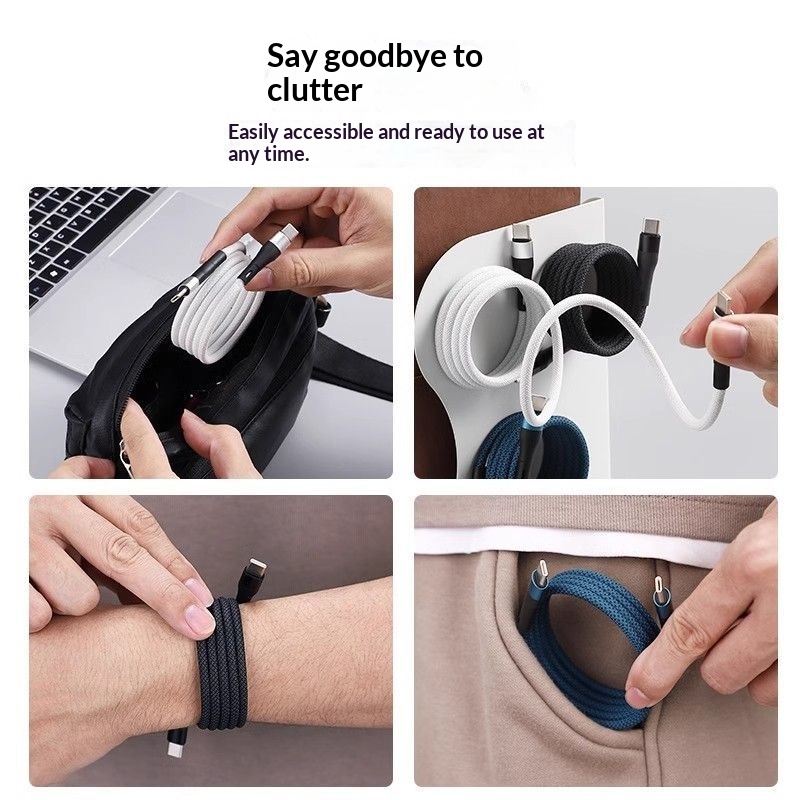 Magnetic Data Cable Organizer Fast-charging Cable Car Charging Cable 2
