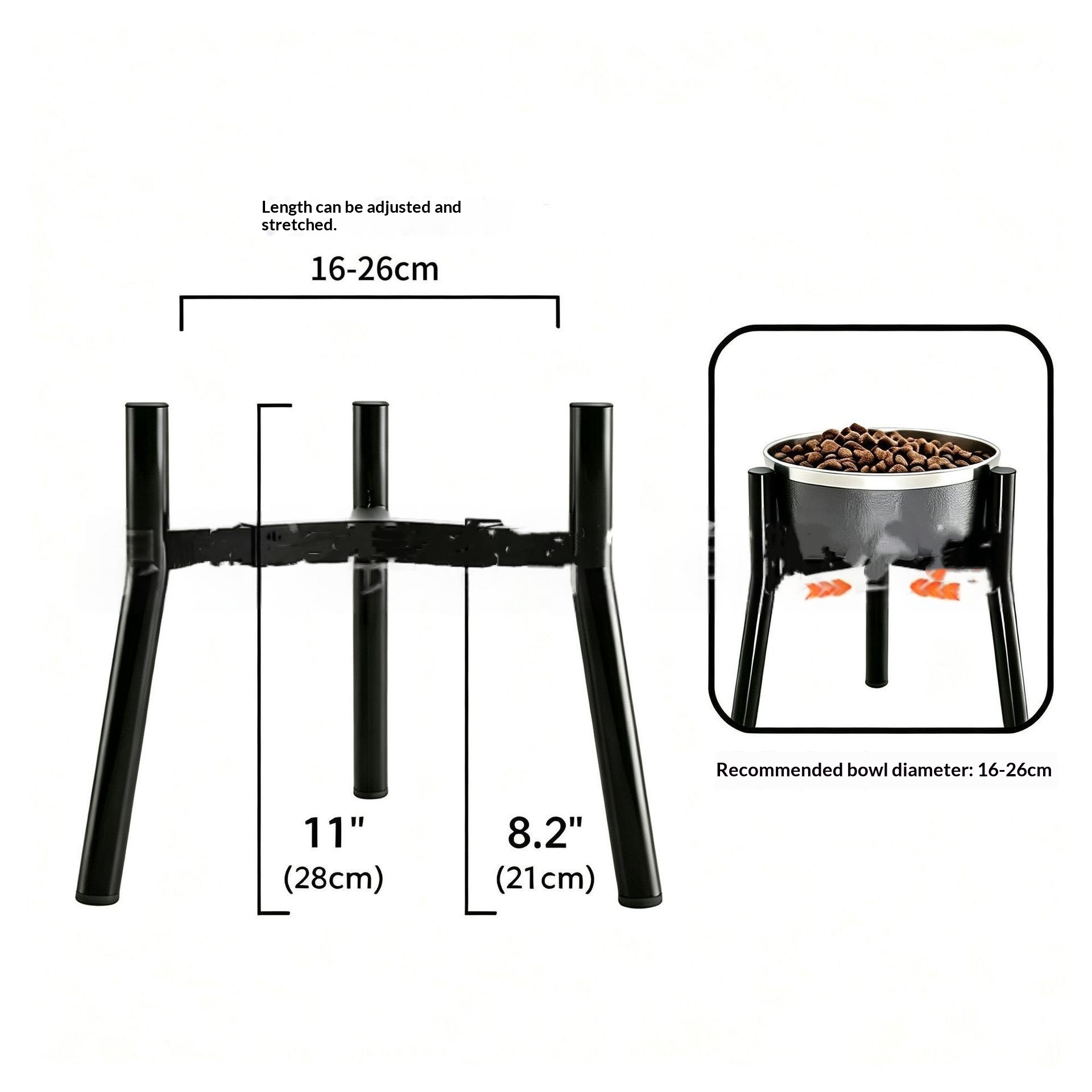 Adjustable Dog Bowl Pet Feeder Stand 6
