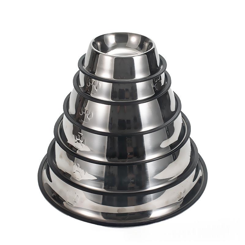 Tip-proof Non-slip Pet Supplies Stainless Steel Dog Bowl And Cat Bowl 9