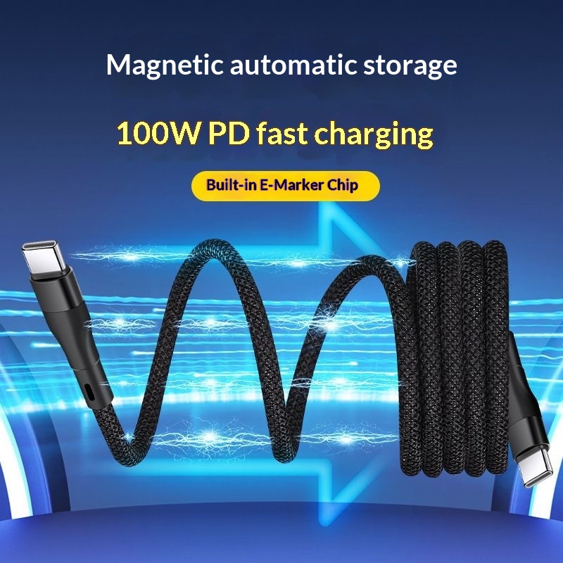Magnetic Data Cable Organizer Fast-charging Cable Car Charging Cable 3