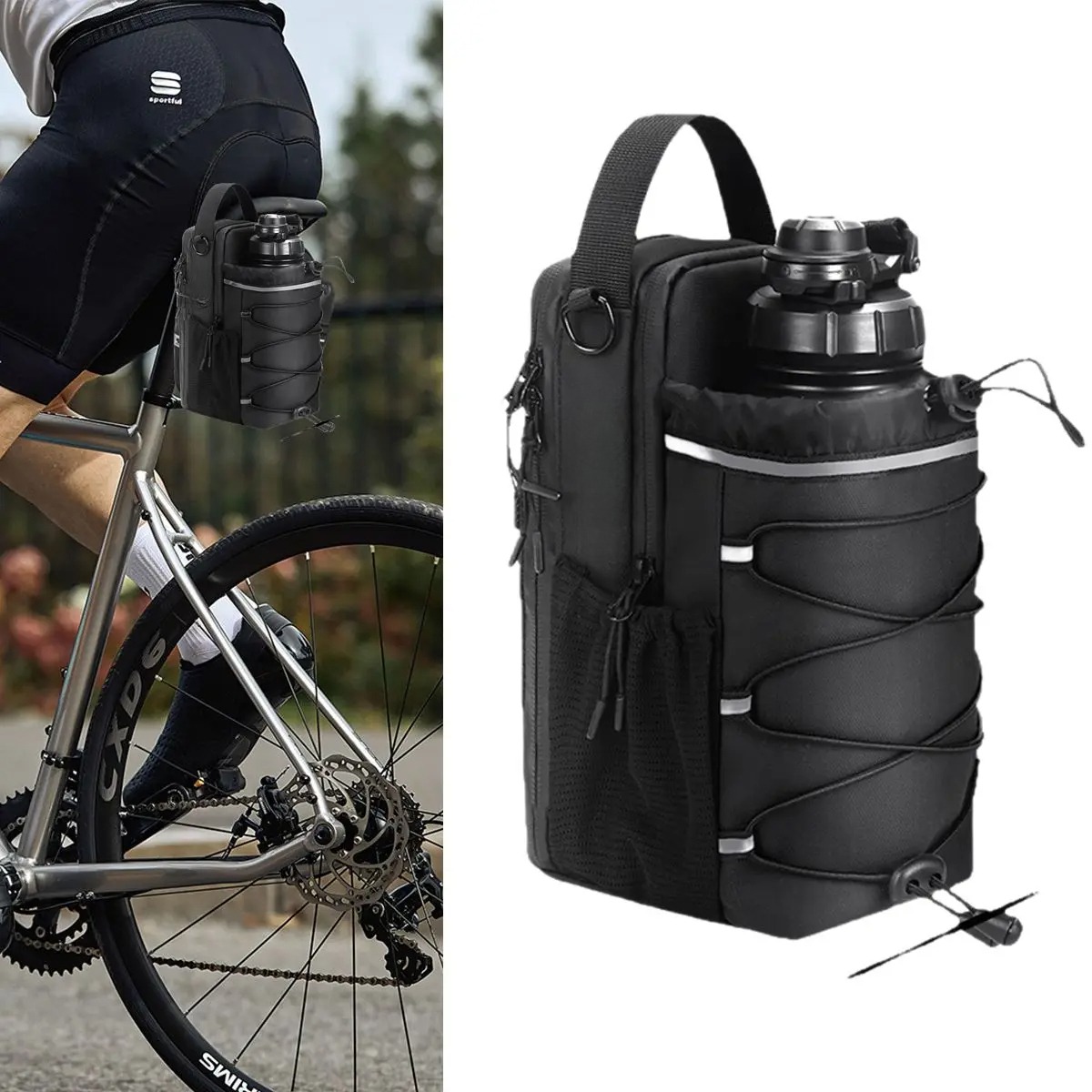 Fitness Magnetic Kettle Bag Crossbody Bag Magnetic Gym Bag For Men And Women Sling Bottle With Magnetic Attachment Water Bottle Holder 5