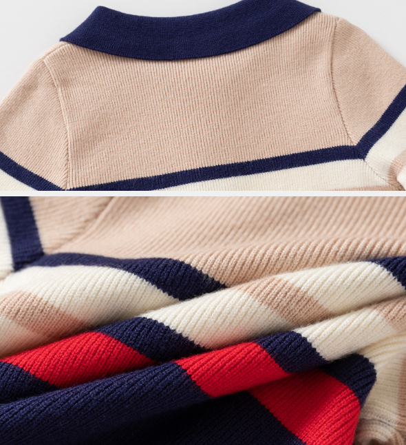 Fashionable Childrens Clothing Boys Lapel Sweater