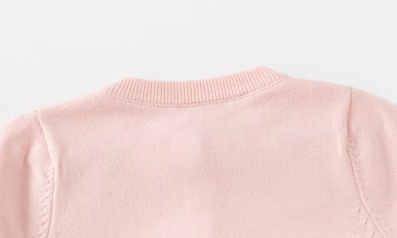 Girls Core-spun Yarn Open-front Sweater