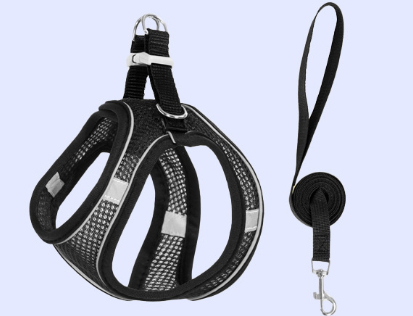Reflective Breathable Pet Harness And Leash Set 2