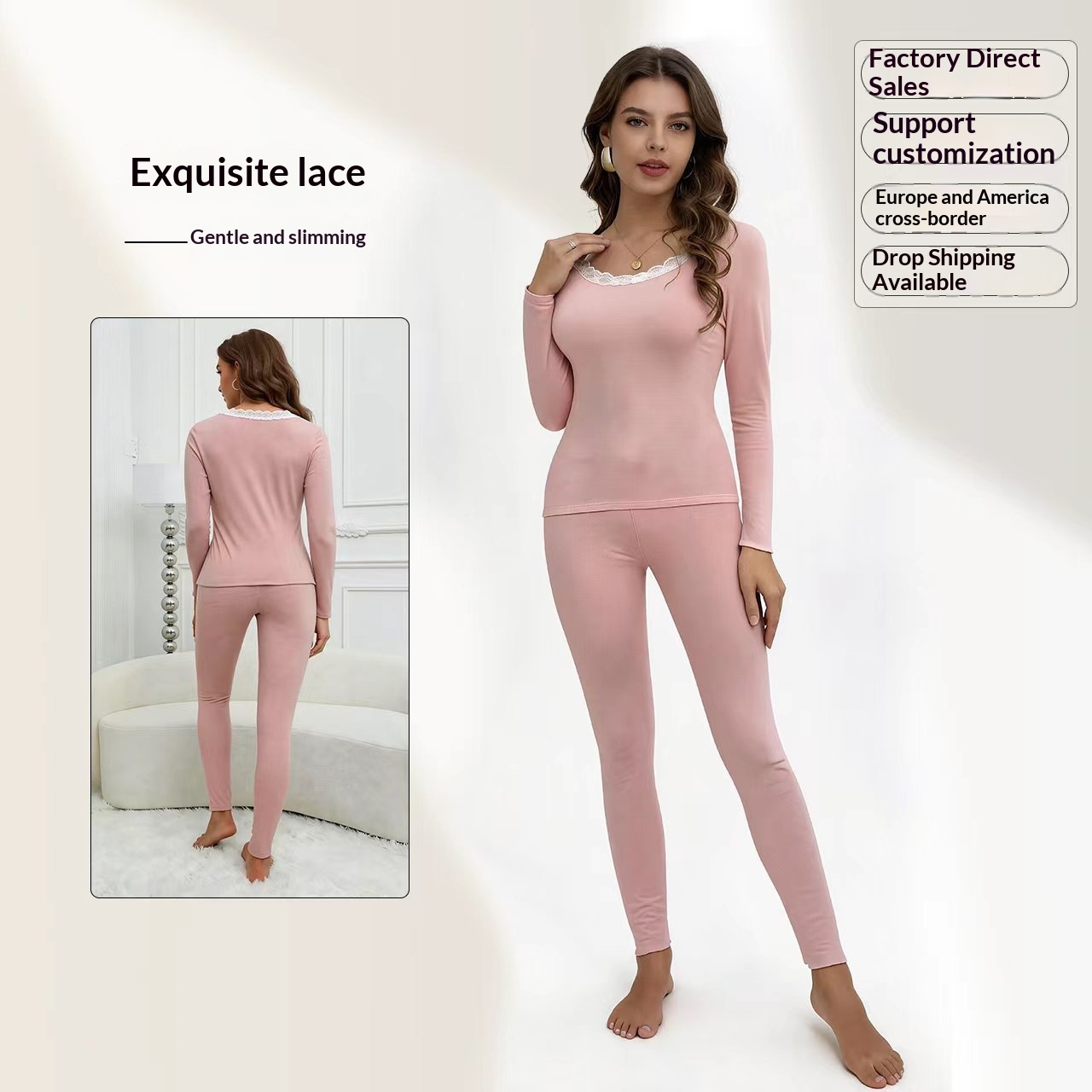 Warm Long-Sleeve Casual Autumn Top And Pants Set 3