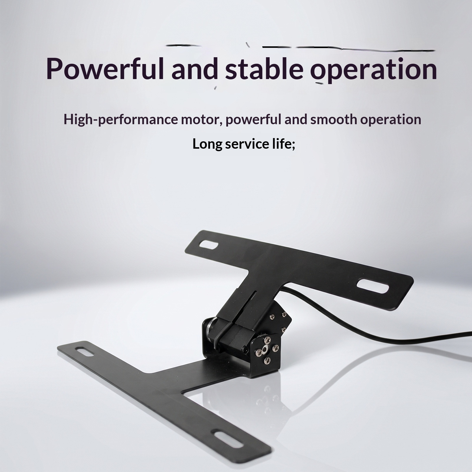 Motorcycle Modification Electric Folding License Plate Holder Universal Pedal Machine 5