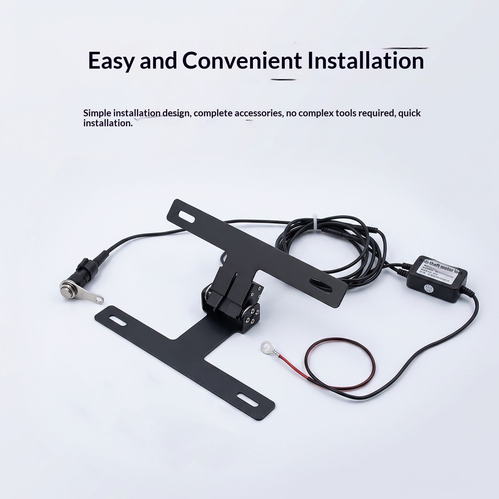 Motorcycle Modification Electric Folding License Plate Holder Universal Pedal Machine 3