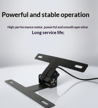 Motorcycle Modification Electric Folding License Plate Holder Universal Pedal Machine 6