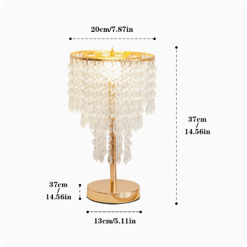 Rechargeable Crystal Table Lamp, picture 3 of 3