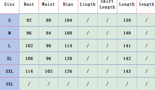 Size chart for Sleeveless V-Neck Chiffon Dress