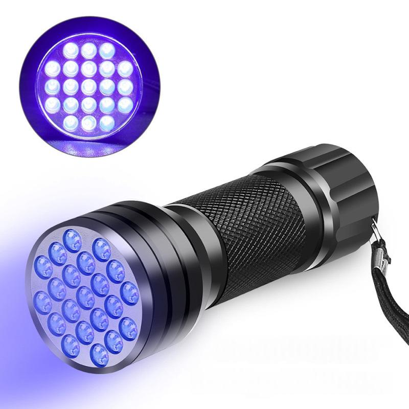 21-LED UV Blacklight Flashlight Nail Lamp