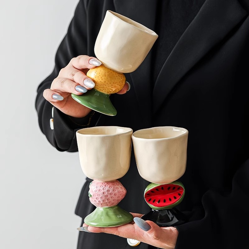 Fruit-flavored Ice Cream Ceramic Goblet
