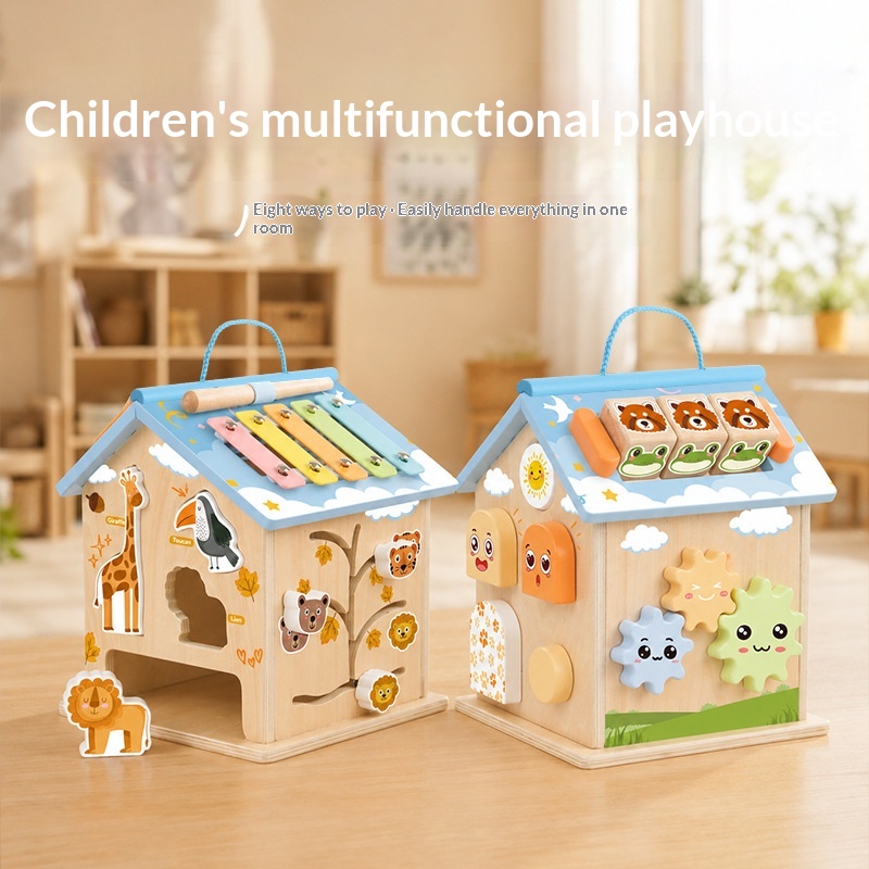 Wooden Multifunctional Smart Playhouse Educational Toy — foto 3