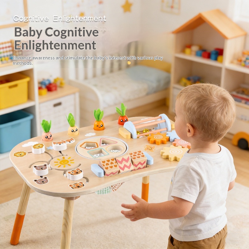 6-in-1 Multi-functional Game Table Wooden Pull The Radish Game — foto 3
