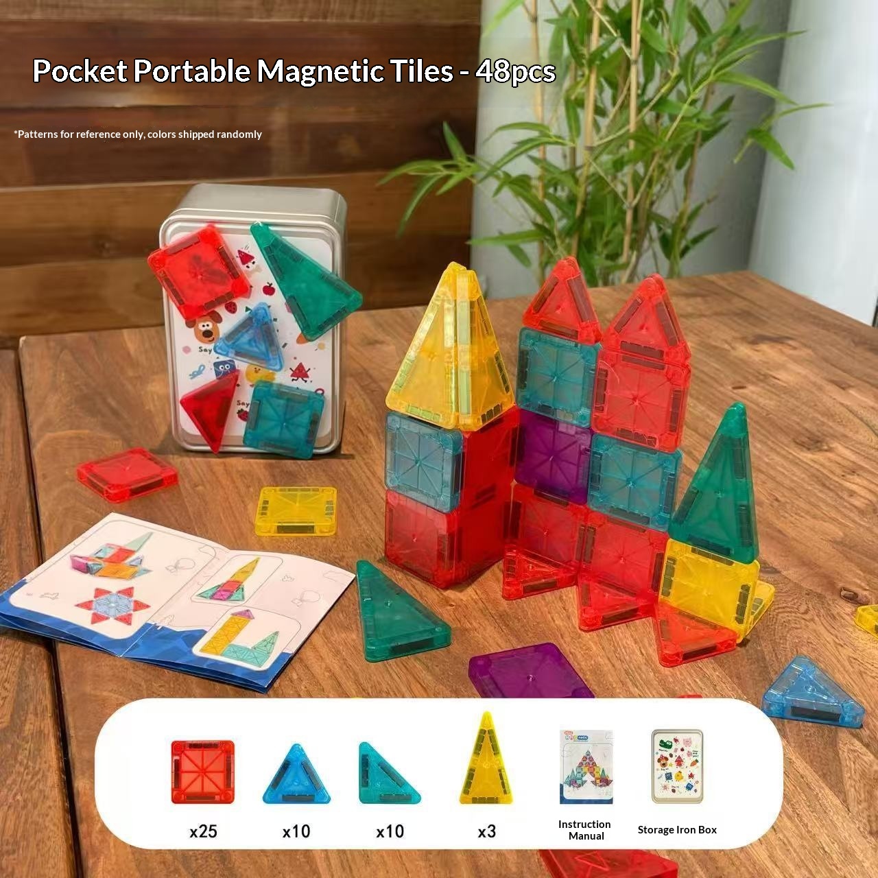 Portable Magnetic Tile Colorful Window Childrens Educational Building Toy — foto 3