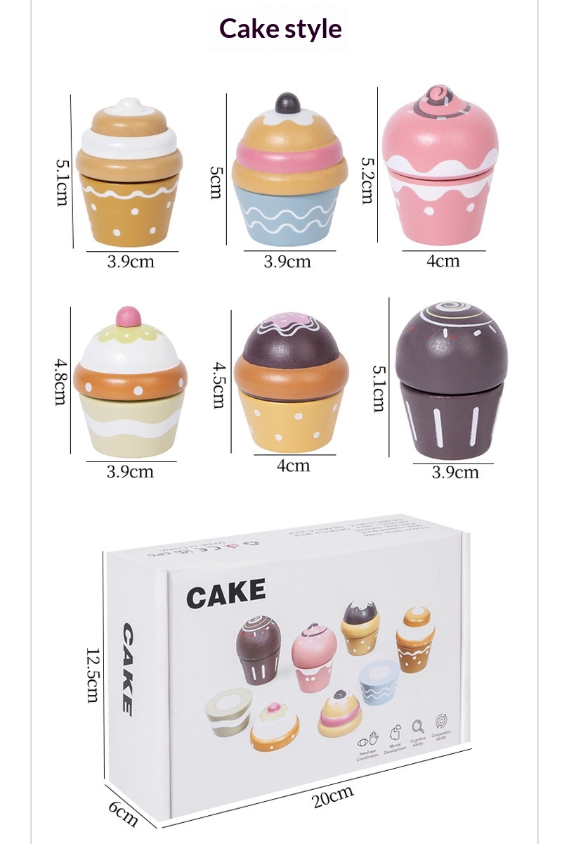 Wooden Ice Cream Model Playset Toy — foto 5