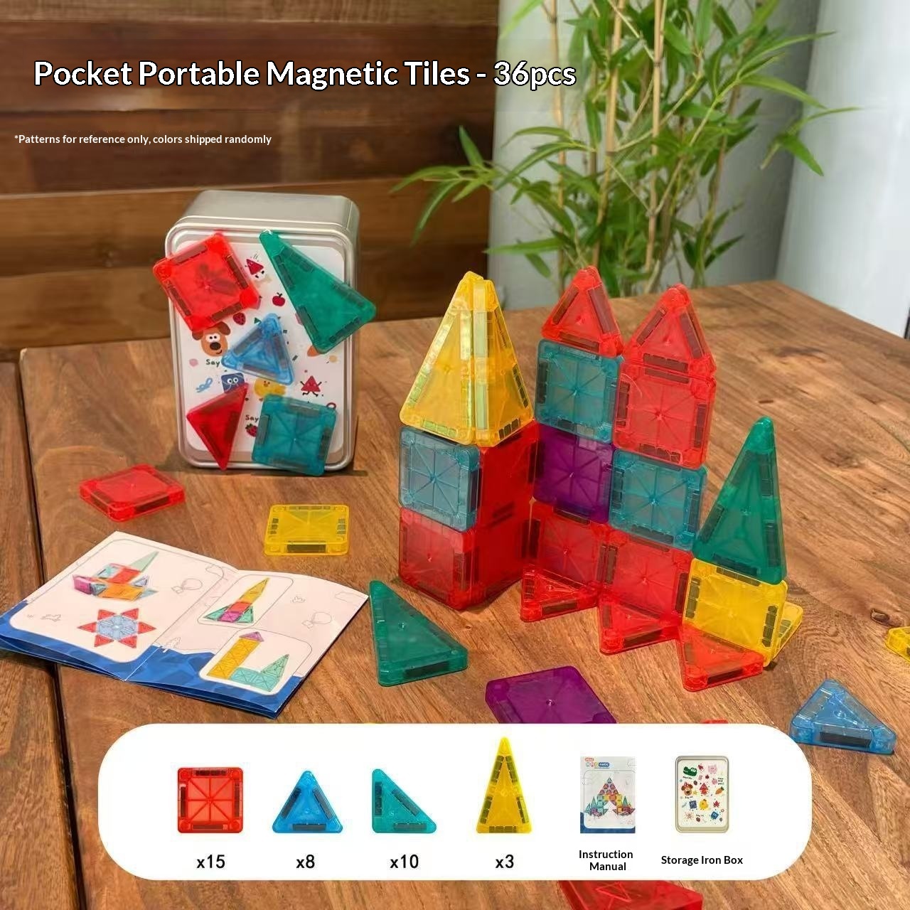 Portable Magnetic Tile Colorful Window Childrens Educational Building Toy — foto 9