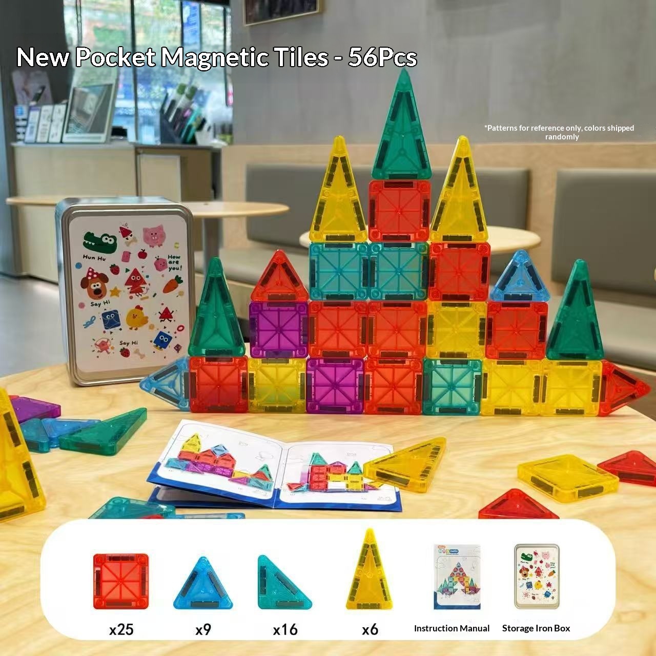 Portable Magnetic Tile Colorful Window Childrens Educational Building Toy — foto 4