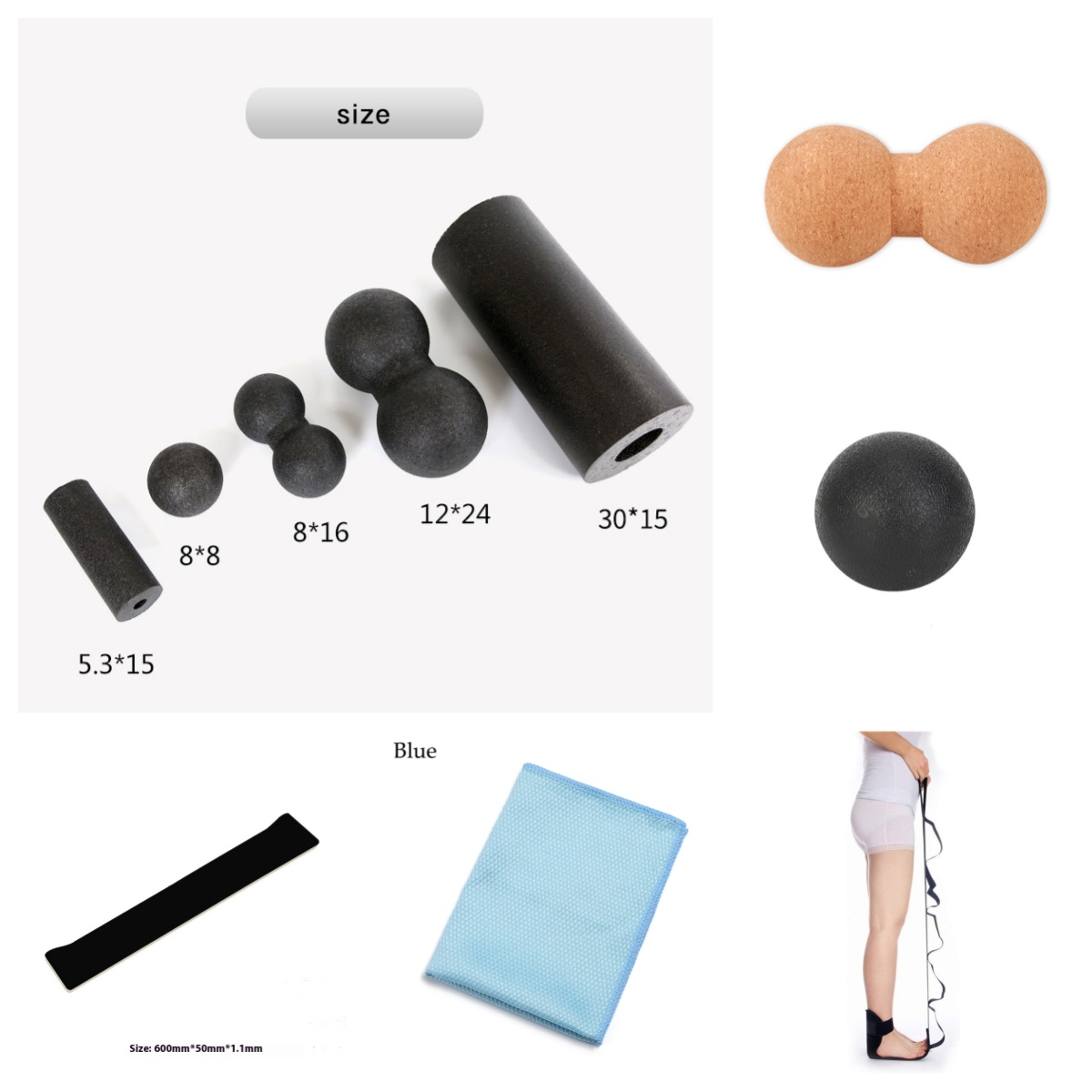 EPP Foam Roller Set, 5 Pieces, picture 3 of 5