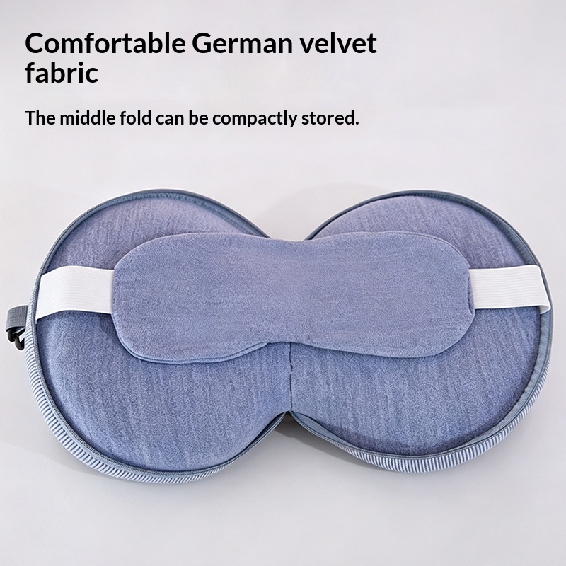 Multi-functional Neck Eye Mask 2-in-1 Portable Travel Pillow With Storage Pocket — foto 3