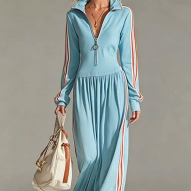 Traje casual mujer estampado rayas