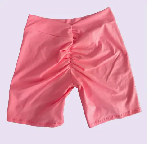 Back Waist Deep V-shaped Wrinkle Tight Yoga Shorts