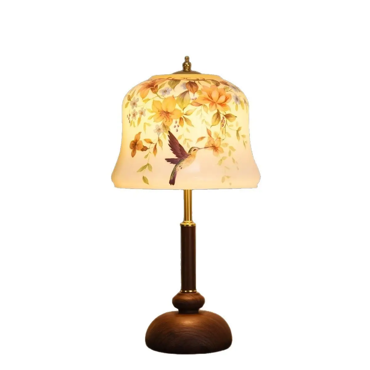 Chinese-style Solid-wood Vintage Table Bedside Lamp For The Master Bedroom