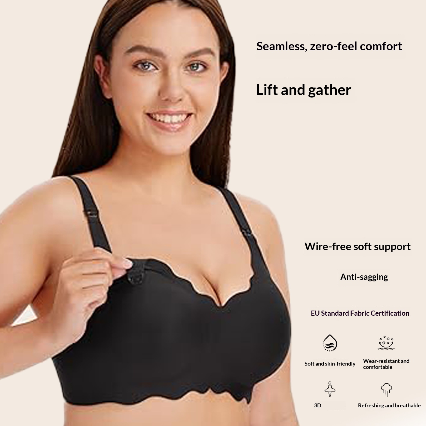 Comfortable Wireless Plus-size Seamless Lingerie