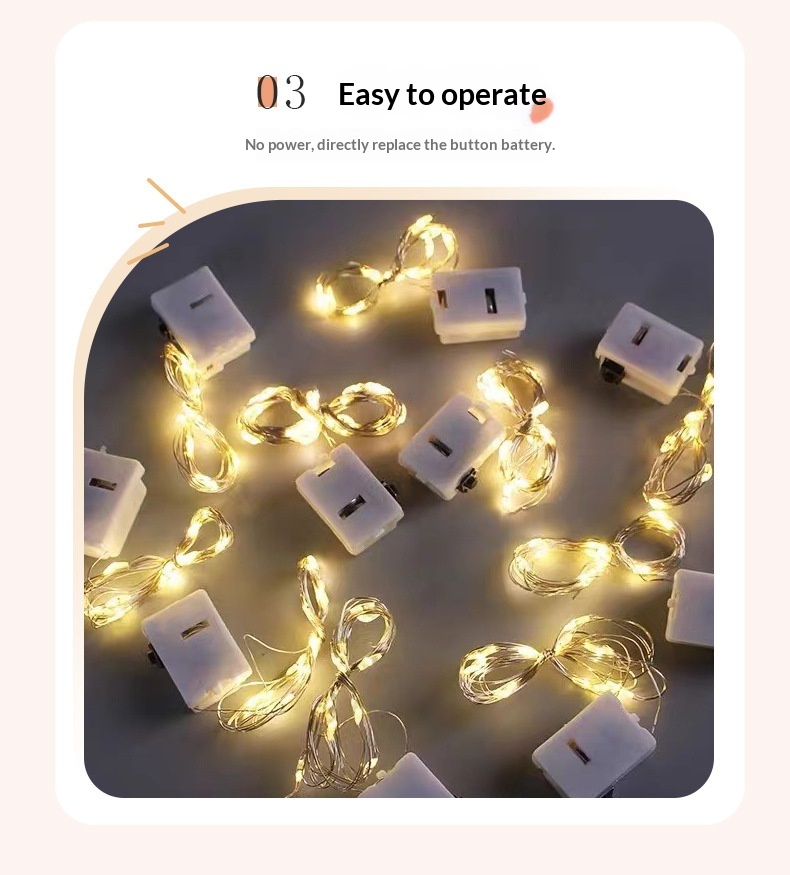 LED Small White-box Light Strip With Copper-wire String Lights