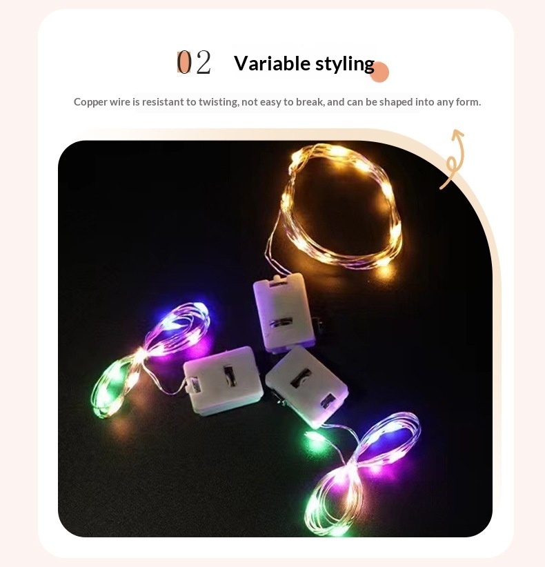 LED Small White-box Light Strip With Copper-wire String Lights