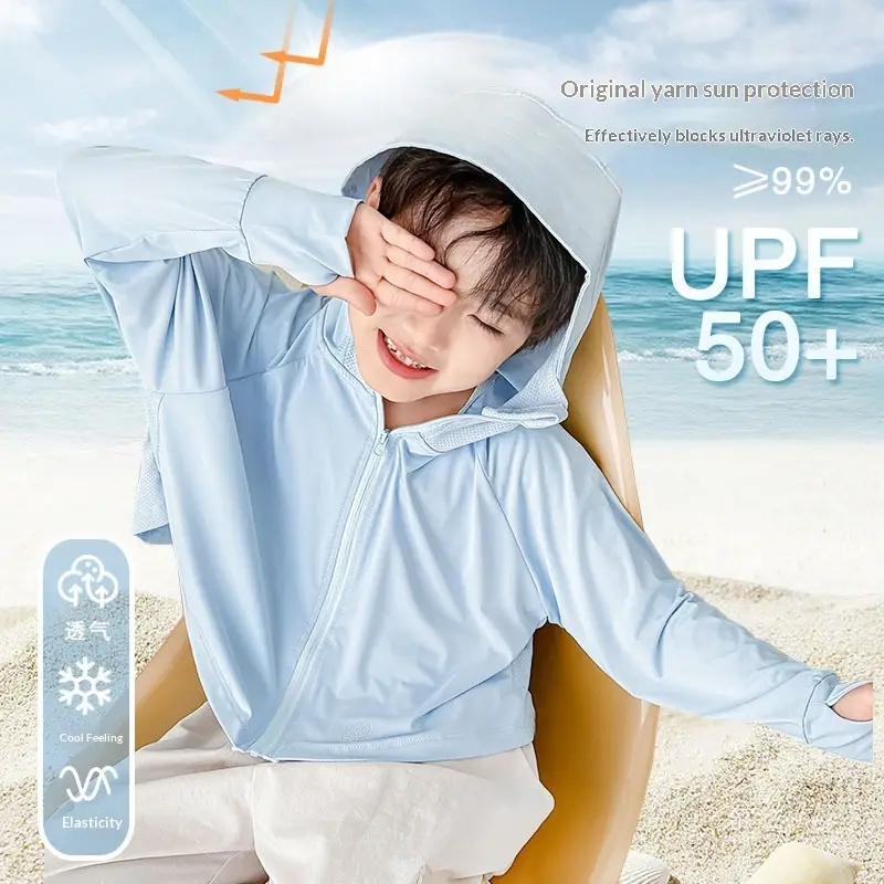 Ice-silk Breathable Childrens Sun-protective Clothing