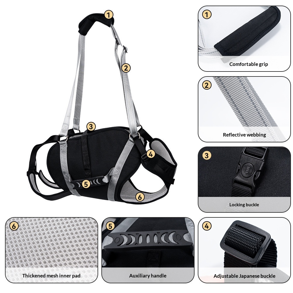 Medium To Large Dog Waterproof Harness With Adjustable Straps