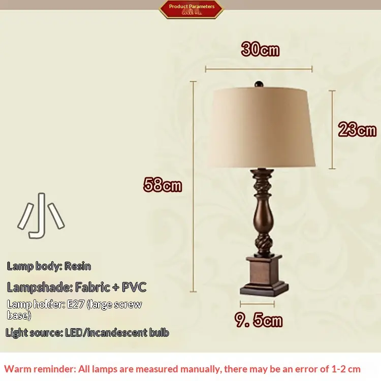 American-style Table Lamp European-style Bedside Lamp For The Bedroom